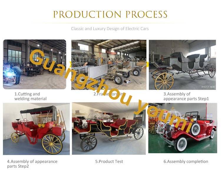 Production process of royal horse carriage